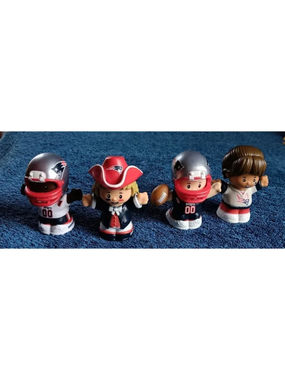 New England Patriots Little Collector People Fisher Price NFL Set 4 Football New